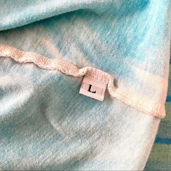 LA-NY RECYCLED KARMA NYC LA Ombré Sleeveless Muscle Graphic Tunic Tee Large - Picture 4 of 5